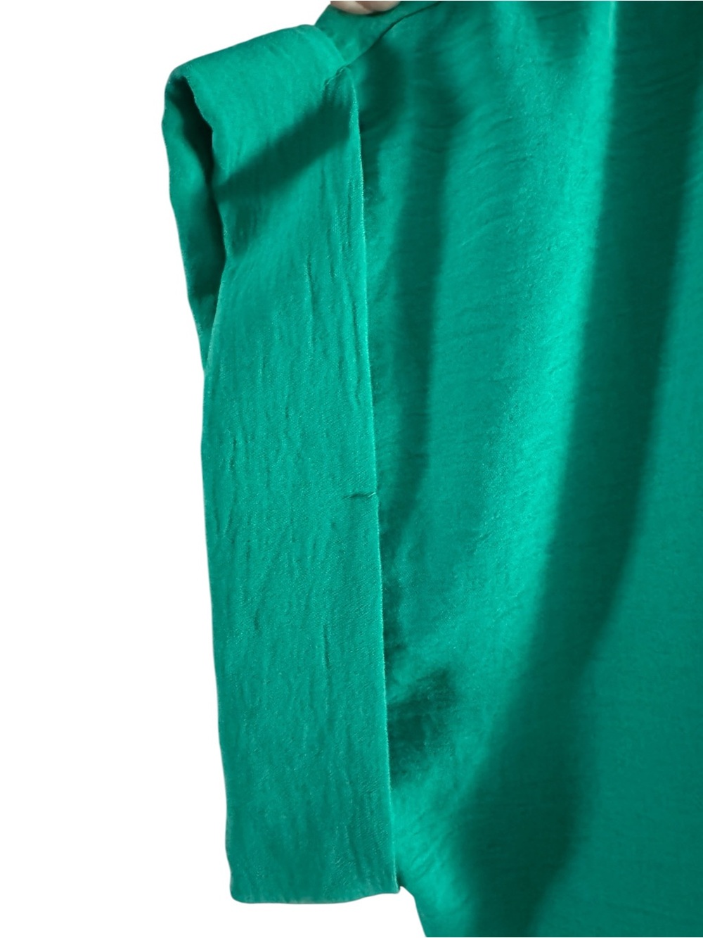 Entro XL Emerald Green Babydoll Tunic Top V-Neck Short Sleeve Boho Summer Top - Picture 8 of 12